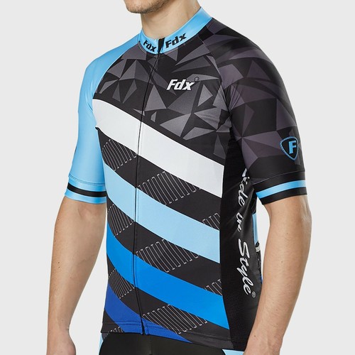 FDX Mens Equien Cycling Jersey Short sleeve Breathable Biking Top - Picture 26 of 45