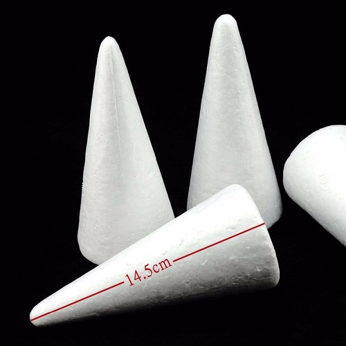 Foam Cone Santa Polystyrene Foam Modelling DIY Xmas Party Painting Craft - Picture 4 of 9