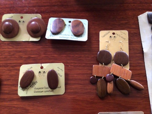 Costa Rica Womens Handmade Exotic Wooden Earrings ***YOUR CHOICE*** Bulk/pick 1 - Picture 5 of 8