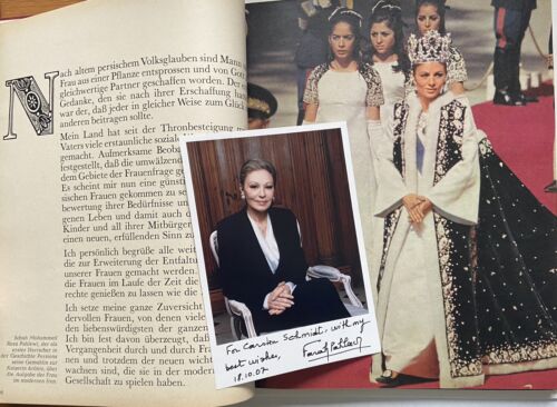 Kaiserin Farah Diba Pahlavi signiert Foto Unterschrift Signed Autogramm Iran - Bild 5 von 11