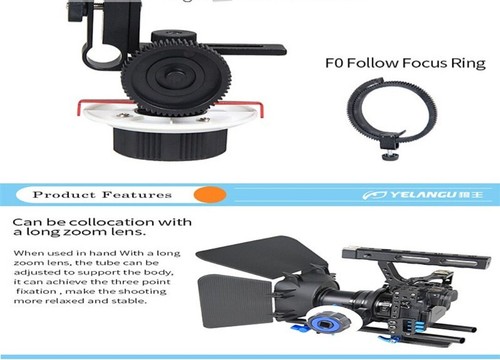 YELANGU DSLR Camera Cage Shoulder Mount Rig Kit C500 Contain Follow Focu - Picture 5 of 5