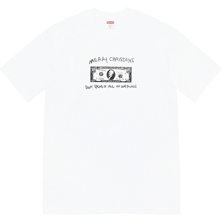 Tee shirt blanc Supreme 21FW Spend It taille L
