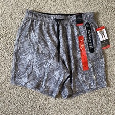 SPYDER Mens Swim Shorts Gray Quick Dry UPF 30 Zip Pocket Boxer Lined Trunks M