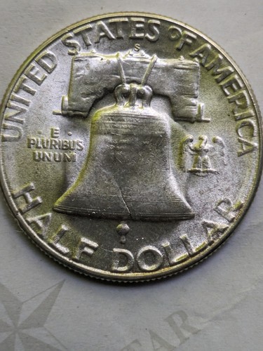 1954-S Franklin belleza sin circular esta moneda exacta envío combinado gratuito - Imagen 2 de 2