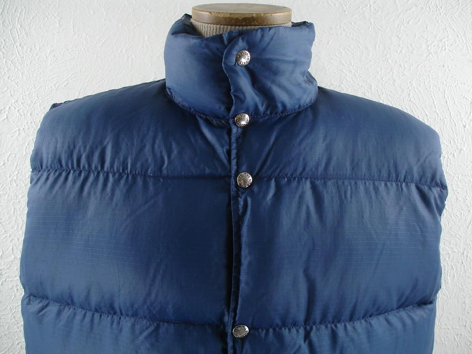 Colete acolchoado masculino L vintage década de 1970 The North Face marrom etiqueta acampamento ao ar livre jaqueta - Imagem 3 de 4