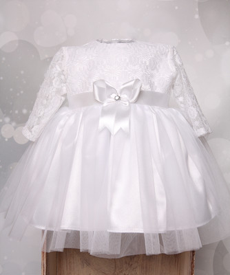 Emily   Taufkleid mit Stirnband Spitze Tüll weiss Festkleid NEU   PREISKNALLER