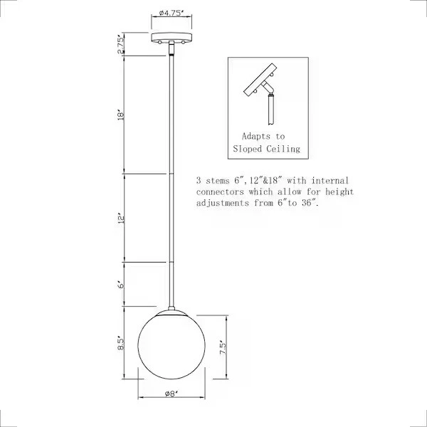 Selene 1-Light Soft Gold Mini Pendant wth Satin Opal Globe Glass Shade - Image 4 of 4