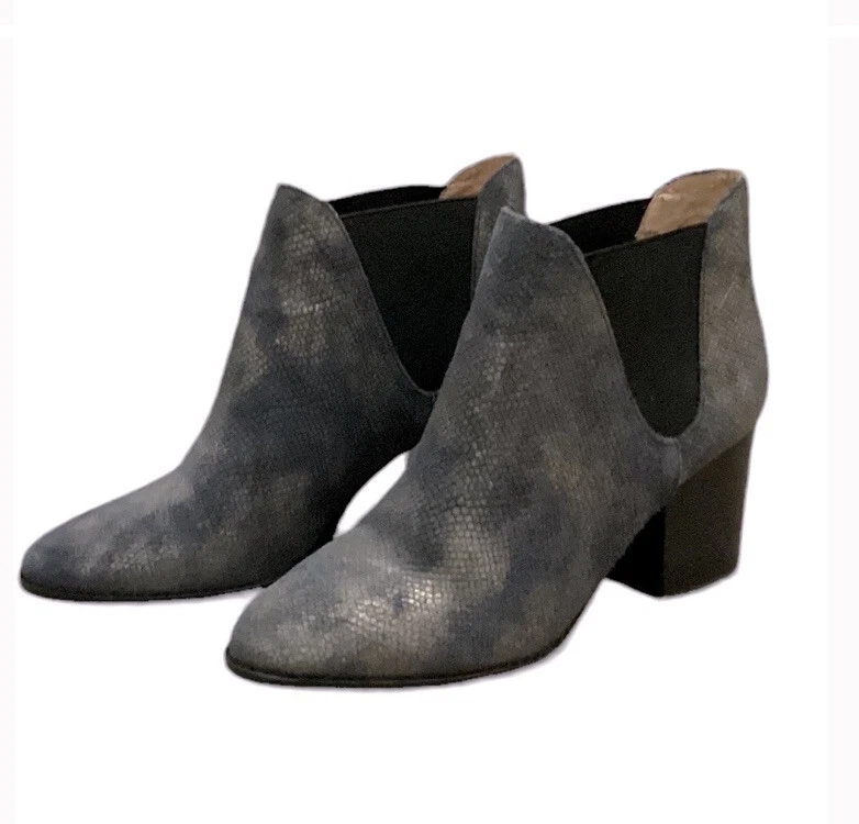 G.I.L.I. Botín Baldwyn Nero Negro Metálico Cuero Repujado Talla 7 Gili Foto 2 de 4