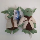 Vintage Star Wars Buddies & Battle Buddies Yoda Plush Hasbro 2003 & 2004 w/ Tags
