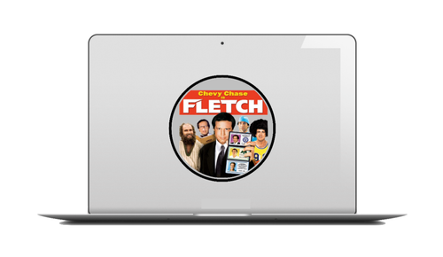 Movie - Fletch (Chevy Chase) - 4" Vinyl Decal Car Laptop Cooler Truck Skateboard - Picture 3 of 5