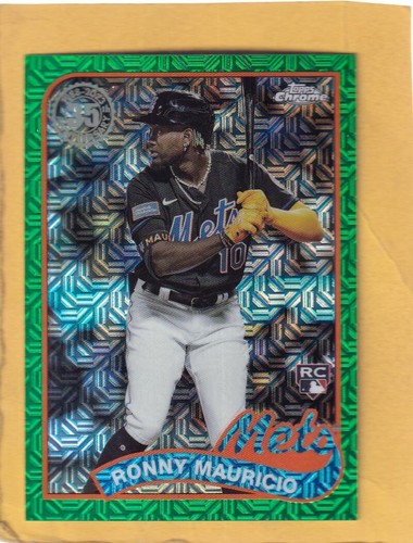 2024 Topps Silver Packs Mojo Refractor Green Ronny Mauricio RC Mets NM-MT+ 14/99
