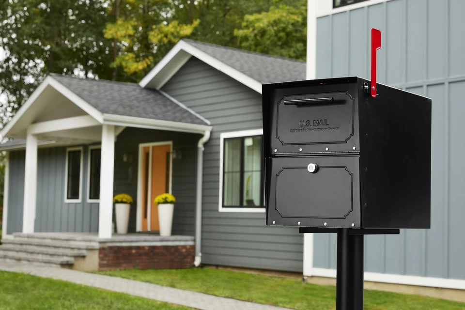 Extra Large Black Mailbox Weather Resistant Modern Design for Packages and Mail - Image 2 of 4