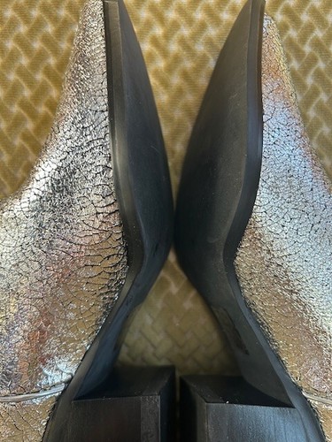 Free People Jeffrey Campbell Dagget Silver Crackle Leather Western Boot NEW 8 - Picture 19 of 24
