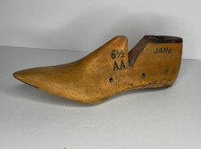 Vintage Leader Wooden Shoe Form Mold Cobbler Rustic Primitive 6.5 AA Jane