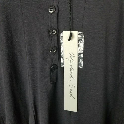 Mustard Seed Charcoal Gray Cotton Tunic Top NWT Med - Picture 4 of 7