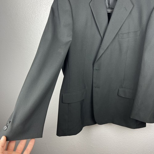 Vintage Mens 48L - "George" Black Sports Jacket - Made in China - 第 4/10 張圖片
