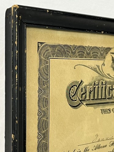 Antique 1915 Typewriting Proficiency Certificate Of Award Diploma Typewriter - Picture 10 of 12