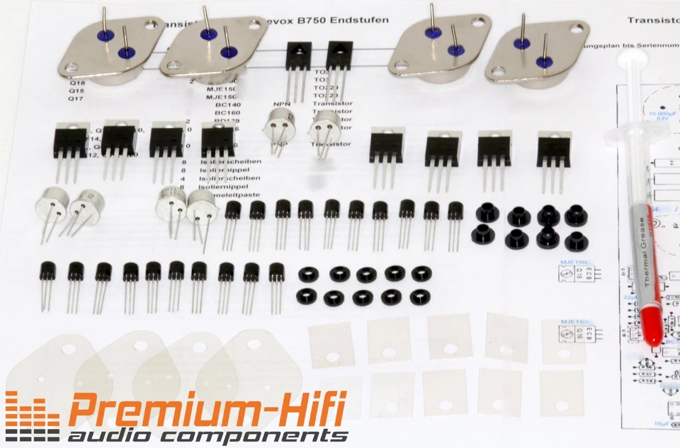 PREMIUM-HIFI Kit de reparación, juego de transistores etapas finales para Studer Revox B750