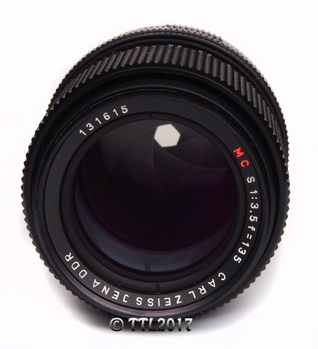 *NR MINT* M42 FIT CARL ZEISS JENA DDR 135mm f3.5 SONNAR RED MC LENS + CAPS - Bild 7 von 8