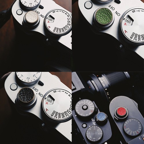 1-4PCS Red/Blue Soft Shutter Release Button Leather for Fujifilm Leica Sony - Picture 12 of 13