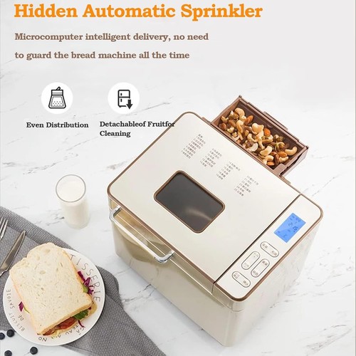 2LB Bread Maker Machine 25-In-1 Programmable Auto Nut Dispenser Nonstick Bucket - Picture 8 of 9