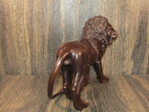 Vintage Heavy Bronze/Copper/Brass/Metal Lion Sculptures Luxury Home Décor 9 X 12 - Picture 11 of 24