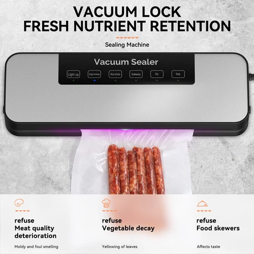 Hochsaugvollautomatisches Vakuumiergerät für Zuhause +10 Vakuumbeutel - Bild 8 von 10