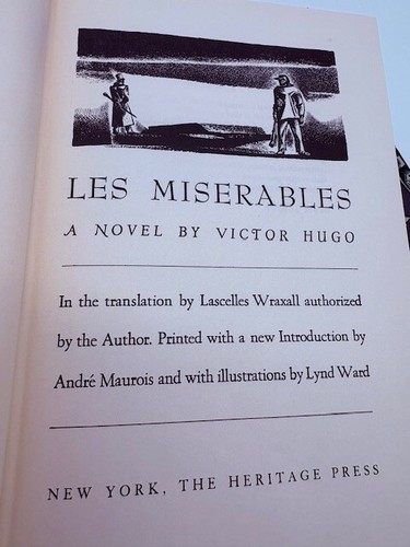 Victor Hugo LES MISERABLES 1938 - 2 Volume Set Heritage Press 5 Vol in 2 Hardcov - Bild 5 von 5