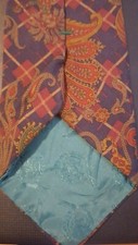 Tommy Hilfiger Silk Paisley Designer Navy/Maroons/Greens 57" Made in USA