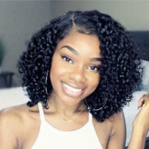 Afro Kinky Curly Wigs Black Short Hair Synthetic Wig for Black Women Daily Use - Picture 5 of 12