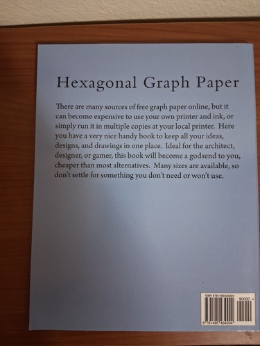 Hexagonal Graph Paper Notebook 100 Pages 1" Hexes - Imagen 2 de 4
