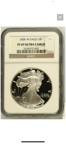 2006-W Proof American Silver Eagle NGC PF 69 Ultra Cameo