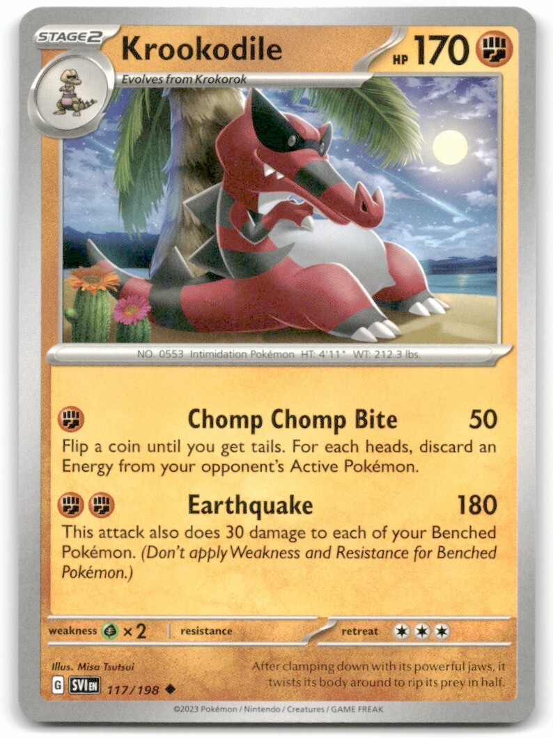 Pokemon Trading Card TCG Krookodile #117 Pokemon Trading Card TCG Krookodile #117