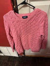 Land  s End size L P 14-16 100 cotton basket weave sweater.