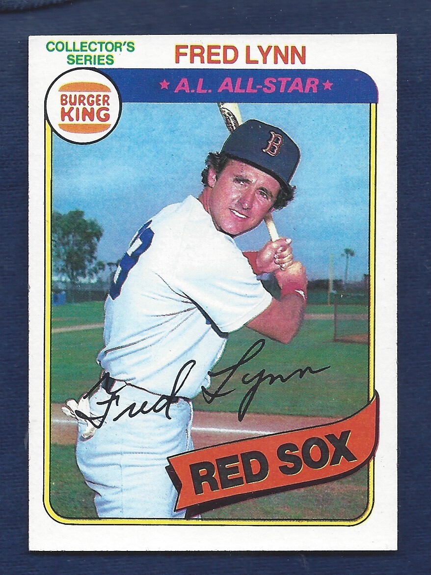 SHARP 1980 BURGER KING BY TOPPS PITCH HIT RUN #18 FRED LYNN  .99SH X665