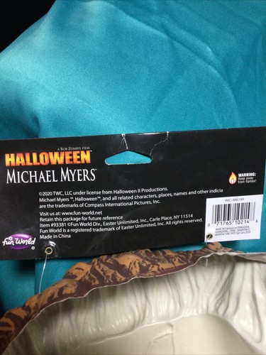 Michael Myers Halloween FUN WORLD SCARY HORROR Face Mask Adult Costume NEW NWT! - Picture 5 of 6