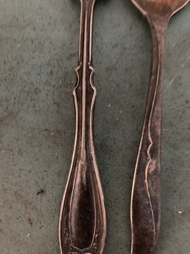 Vajilla de plata antigua empañada plata - Imagen 11 de 11