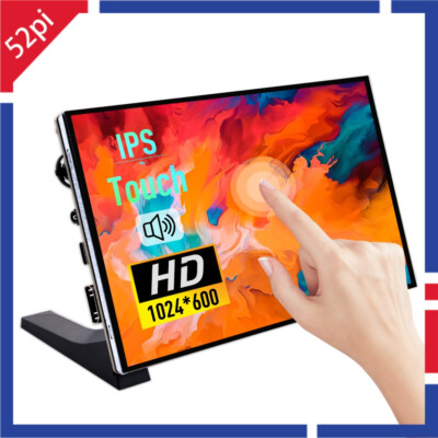 7 inch 1024x600 60Hz IPS Capacitive Touch Screen with Speakers for Raspberry Pi