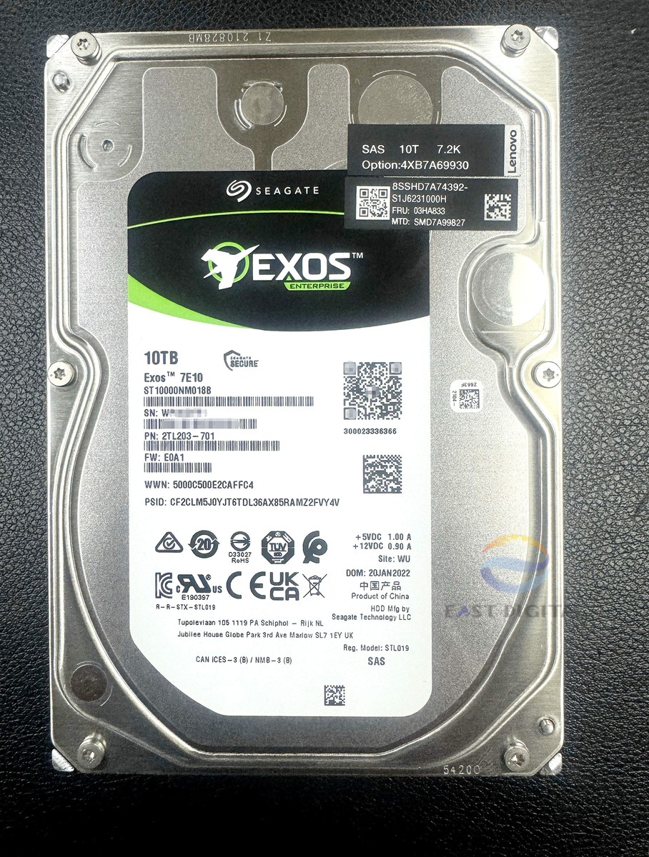 シーゲイト Exos 7E10 HDD 3.5inch SAS 12Gb/s 2TB 7200RPM 256MB 512E