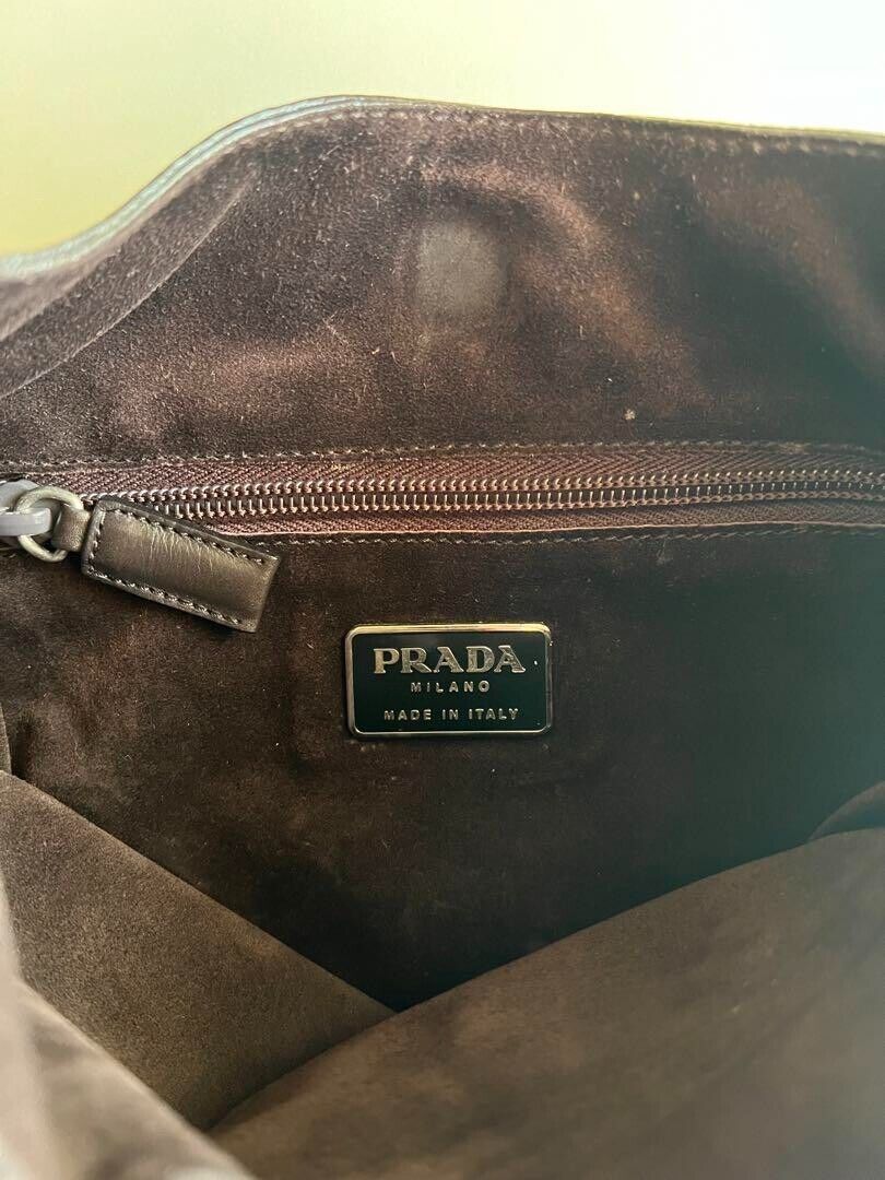 PRADA hand bag leather vintage archive FW1999 logo brown PRADA hand bag leather vintage archive FW1999 logo brown
