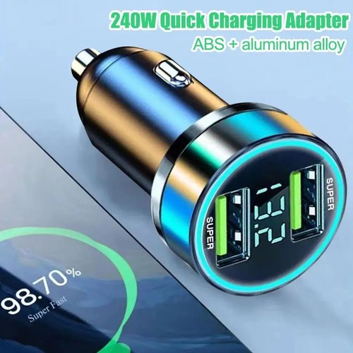 12V 24V KFZ USB Ladegerät Dual Zigarettenanzünder Pkw Auto mit Spannungsanzeige - Zdjęcie 6 z 7