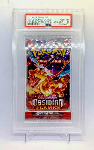 POKEMON 2023 "OBSIDIAN FLAMES" Booster Pack PSA 10 Charizard OBF - Bild 2 von 3