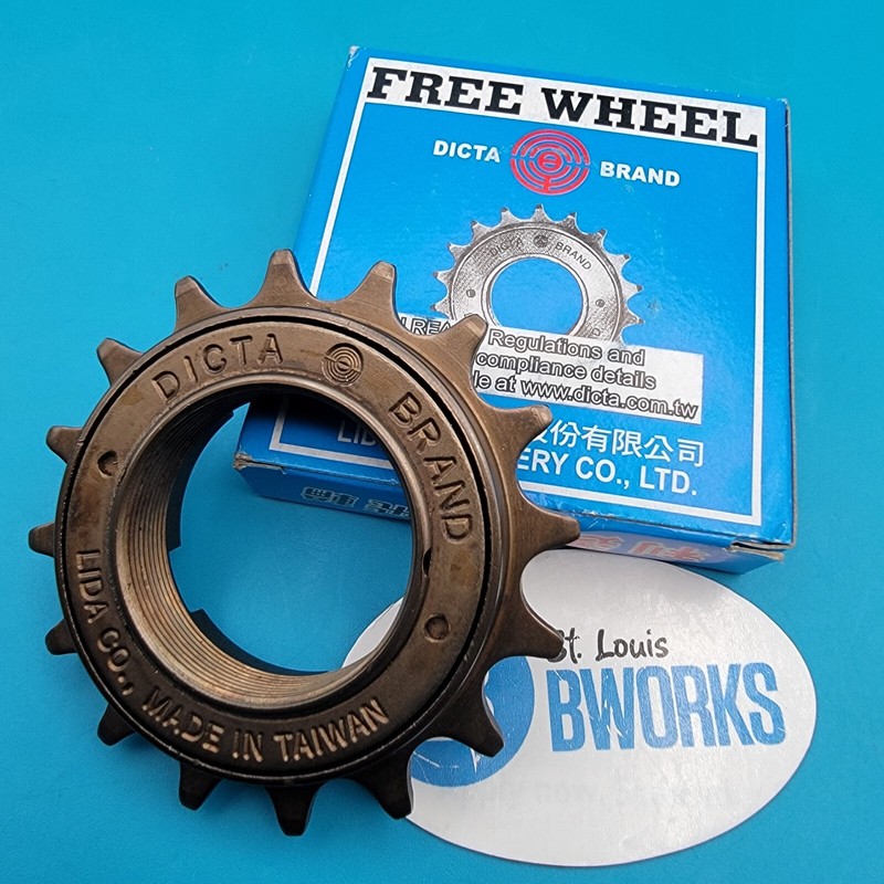 Dicta 16t Freewheel 1/2" x 3/32" 1.37"x 24t English Thread BMX Single Speed  f9