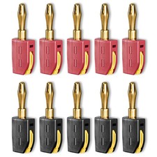 4mm Banana Plug High Current Quick Connect Gold-Plated 10PCS Banana Connector