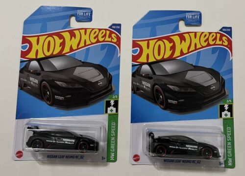 HOT WHEELS Nissan Leaf NISMO RC 02 Black Kroger Exclusive Lot Of 2 Fast SHIPPING