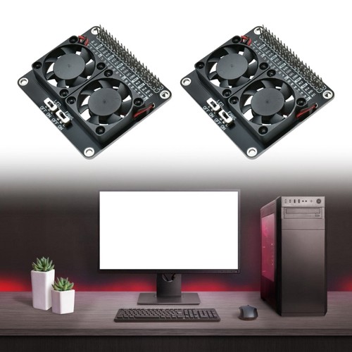 Double Fan Cooling Expansion Board With LED Ambients Light for Raspberry 5 - Afbeelding 3 van 8