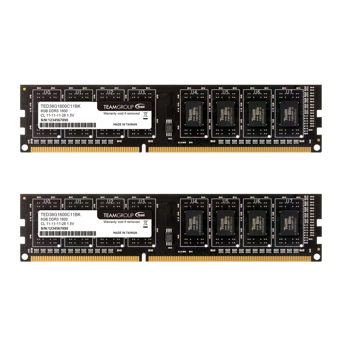 Team Group PC3-12800 (DDR3-1600) 8 GB Computer Memory (RAM) for
