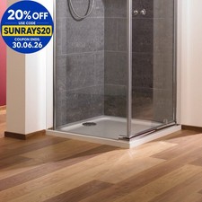 Image of Mira Flight Shower Tray Low Profile Acrylic Stone Square 760x760mm Waste