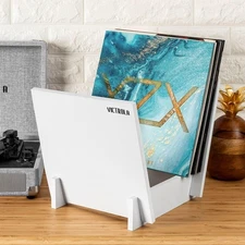 Victrola Bridge Vinyl Record Stand - White