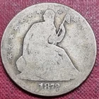 1872 Seated Liberty Half Dollar 50c Circulated #100962
